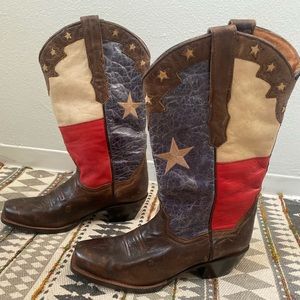 Texas flag cowgirl boots
